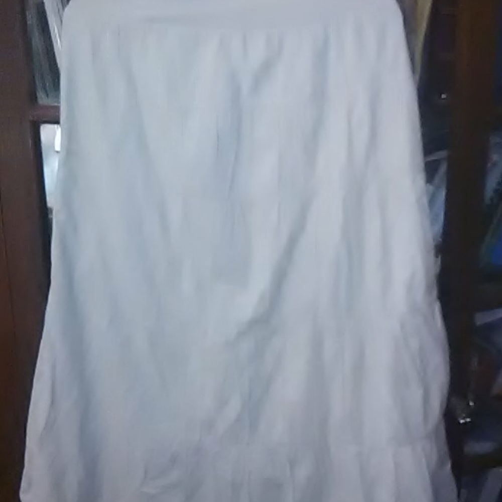 Cream long skirt